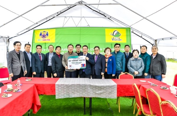 함안군 사절단 몽골“함안아라농장”현장...